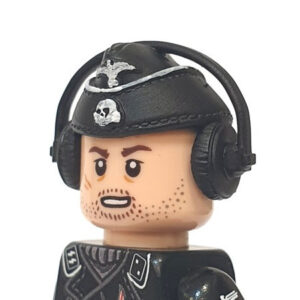 German Elite M40 Black Panzer Side Cap with Headset
